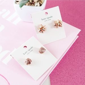NWT KATE SPADE GUMDROP or GIFT BOW EARRINGS